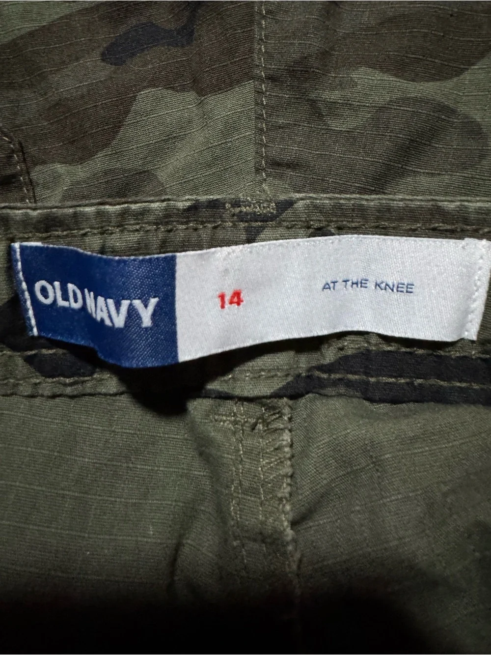 Old Navy Boys Camo Cargo Shorts - Olive Green